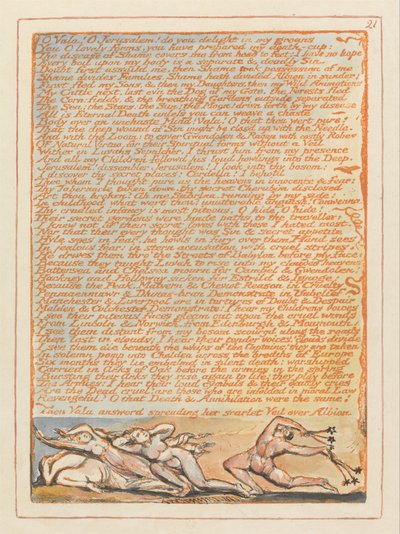 Jerusalem, Tafel 21 von William Blake